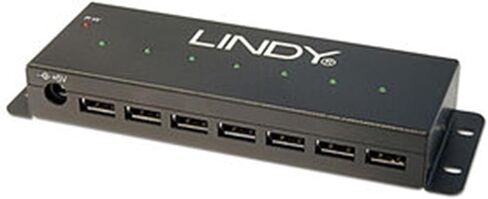 Lindy 7 Port Industrial USB 2.0 Hub ، Metal (42794) in Saudi Arabia