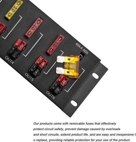 1 in 6 Out 40A Power Distribution Block Module, Connector Power Splitter Distributor Source Strip. Power Distributor Power Board.（1-6） in Saudi Arabia
