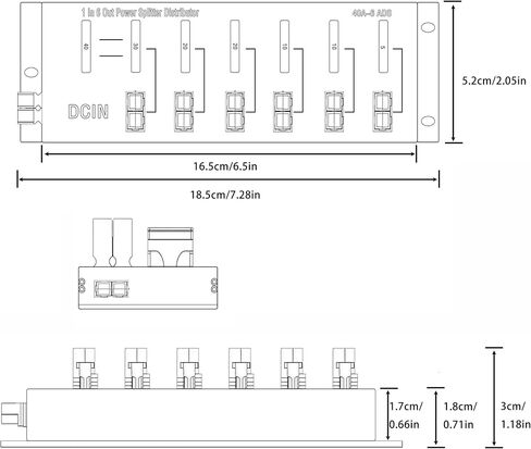 1 in 6 Out 40A Power Distribution Block Module, Connector Power Splitter Distributor Source Strip. Power Distributor Power Board.（1-6） in Saudi Arabia