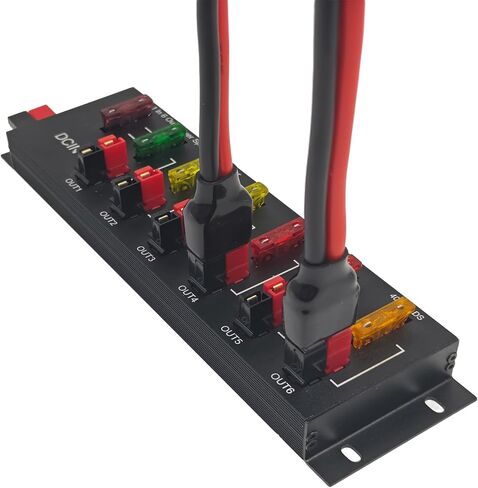 1 in 6 Out 40A Power Distribution Block Module, Connector Power Splitter Distributor Source Strip. Power Distributor Power Board.（1-6） in Saudi Arabia