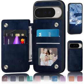 DJDUCK Designed for Google Pixel 10/10 Pro Case Wallet with Card Holder, [Magnetic Clasp Cover] [RFID Blocking Leather Protection] Shockproof Women Men Cases for Pixel 10 Light Brown in Saudi Arabia