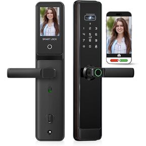3D Face Recognitionsmart Door Lock with HD Camera, Fingerprint, Video Doorbell, WiFi, Alexa – Keyless Entry with Multiple Methods, Tyua App, Passcode, Card, & Keys – Weatherproof, DIY Install in Kuwait