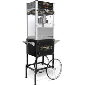 عربة آلة الفشار مع 8 أوقية غلاية تشكل ما يصل إلى 32 كوب صانع الفشار صانع الجهاز على طراز بوبر على عجلات الفشار آلات للفيلم التجاري للسينما الفشار Machine المسرح Red in Kuwait