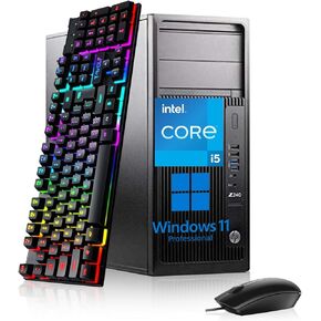HP Z240 Tower Workstation Desktop Computer, Intel Core i5-6500, 32GB DDR4 RAM 512GB SSD, 2 DisplayPort, WiFi, Bluetooth, Keyboard&Mouse, Windows 11 Pro (Renewed) in Kuwait