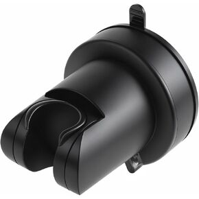 Suction Cup Shower Head Holder – Removable No Drill Wall Mount ABS Plastic Shower Wand Holder – Universal Suction Holder for Bathroom (Black) in Saudi Arabia