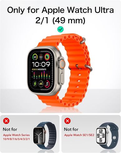 ESR for Apple Watch Ultra 2/1 Case with Screen Protector 49mm (2024/2023/2022), Military Grade Protection, Aluminum Alloy Case with 2 Pack Armorite Glass Protector Set, Stay Original, Black in Saudi Arabia
