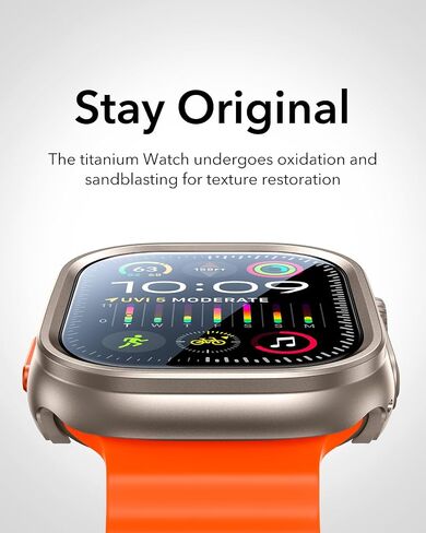 ESR for Apple Watch Ultra 2/1 Case with Screen Protector 49mm (2024/2023/2022), Military Grade Protection, Aluminum Alloy Case with 2 Pack Armorite Glass Protector Set, Stay Original, Black in Saudi Arabia