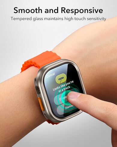 ESR for Apple Watch Ultra 2/1 Case with Screen Protector 49mm (2024/2023/2022), Military Grade Protection, Aluminum Alloy Case with 2 Pack Armorite Glass Protector Set, Stay Original, Black in Saudi Arabia