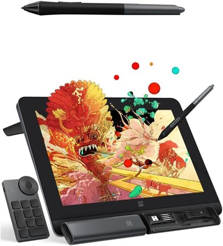 Xppen Artist Pro 14 Gen2 Drawing Tablet مع شاشة 14 بوصة من الرسوم البيانية اللوحي مع شاشة مكافحة الهروب بالكامل 16384 مستويات الضغط x3 برو خالية من البطارية in Saudi Arabia