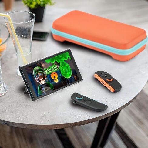 Switch 2 Accessories Kit لـ Nintendo Switch 2 (2025) - يشمل حالة حمل ، وغطاء قذيفة صلبة Clear PC ، وحماة TPU Joy -Con ، وحماة شاشة 2x ، و 6 × إبهام قبضة الإبهام in Saudi Arabia