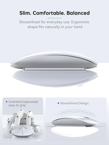 R306C USB C Mouse Wireless Mouse ، Type-C 2.4 جيجا هرتز ماوس كمبيوتر محمول ، نقرة صامتة ، ندبة للغاية ، 3 سرعات DPI ، عمر بطارية 480 ساعة ، لأجهزة الكمبيوتر المحمولة USB-C ، MacBook ، iPad ، Surface Pro ، MacOS-White in Kuwait