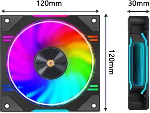 120X120X30mm Computer Case Cooling Fan Air Cooling/Water Cooling Radiator ARGB(Black Regular 1PC) in Saudi Arabia
