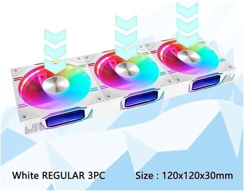 120X120X30mm Computer Case Cooling Fan Air Cooling/Water Cooling Radiator ARGB(Black Regular 1PC) in Saudi Arabia