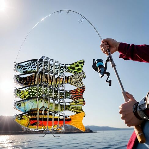 Freshwater & Saltwater Fishing Lures | Lifelike Swimbait for Bass, Trout, Crappie, Walleye, Pike, Bluegill, Salmon in Saudi Arabia