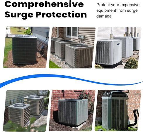 AG3000 HVAC Surge Protector 120/240V, Universal Surge Protective Device with Triple L-G/L-L/L-N Protection, TPMOV Technology, Watertight Enclosure UL Listed 5 Year Warranty in Kuwait