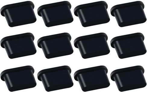 30pcs قابس غبار السيليكون لأجهزة iPhone مضاد للغطاء شحن المنفذ ملحقات الغطاء قابس الغبار ، الأسود in Kuwait