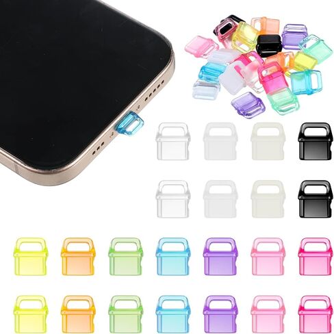22 PCS USB C Dust Sluge ، غطاء غبار USB ملون ، نوع منفذ شحن السيليكون من النوع C مع فتحة معلقة ، متوافقة مع جميع أجهزة Type-C ، وأجهزة الكمبيوتر المحمولة ، والهواتف الذكية in Kuwait