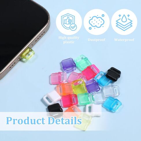 22 PCS USB C Dust Sluge ، غطاء غبار USB ملون ، نوع منفذ شحن السيليكون من النوع C مع فتحة معلقة ، متوافقة مع جميع أجهزة Type-C ، وأجهزة الكمبيوتر المحمولة ، والهواتف الذكية in Kuwait