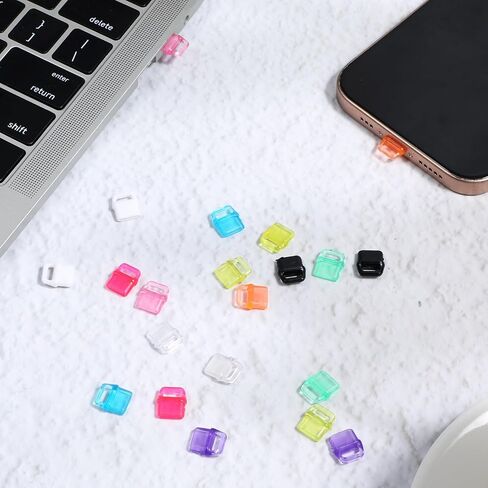 22 PCS USB C Dust Sluge ، غطاء غبار USB ملون ، نوع منفذ شحن السيليكون من النوع C مع فتحة معلقة ، متوافقة مع جميع أجهزة Type-C ، وأجهزة الكمبيوتر المحمولة ، والهواتف الذكية in Kuwait