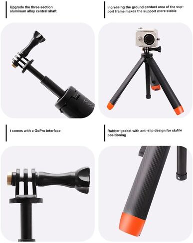 4in1 Floating Selfie Tripod Hand Grip Extendable Tripod Stand for in Saudi Arabia