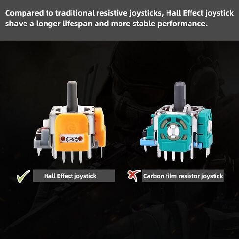 Hgamyox 8pcs Hall Effect Pownsticks استبدال لوحدة التحكم PS5 DualSense ، وحدة استشعار العصي التناظرية ثلاثية الأبعاد لـ PlayStation 5 إكسسوارات قطع الغيار in Saudi Arabia