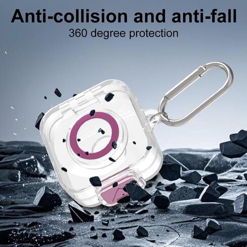 بالنسبة إلى حالة واقي الشاحن Gen 4 Ring Ring ، فإن غطاء حالة حماية TPU ناعم واضح مع سلسلة المفاتيح (الأرجواني) in Saudi Arabia