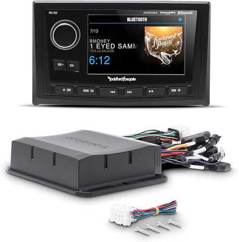 Rockford Fosgate - PMX-8BB Hide Away Media Receiver with NMEA Protocol and PMX-8DH 5" Color Display with 10' Extension Cable in Saudi Arabia