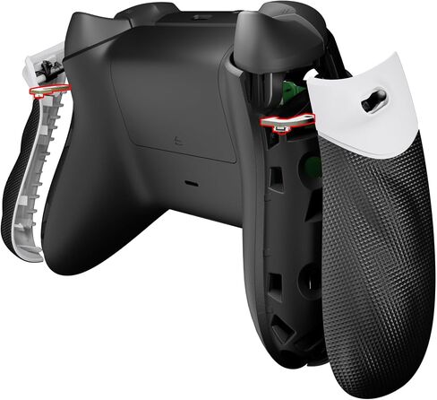 إزاحة فنية متطرفة نقرات من Rubberized Side Rail Clips TRIGGER TRIGGER TRIGGER TRIGES TOE XBOX Series X&S Controller ، Diamond White White Anti-Slip Trigger Stopper Grips for Xbox Core Controller in Saudi Arabia