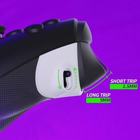 إزاحة فنية متطرفة نقرات من Rubberized Side Rail Clips TRIGGER TRIGGER TRIGGER TRIGES TOE XBOX Series X&S Controller ، Diamond White White Anti-Slip Trigger Stopper Grips for Xbox Core Controller in Saudi Arabia