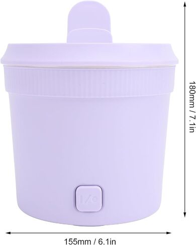 Hot Pot Electric ، 1L 400W MINI RAMEN COOKER MUNTIFUNCELITION COOKER مع غطاء بصري للبيض ، المعكرونة ، الحساء ، العصيدة ، دقيق الشوفان in Kuwait