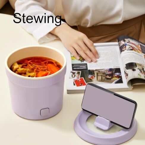 Hot Pot Electric ، 1L 400W MINI RAMEN COOKER MUNTIFUNCELITION COOKER مع غطاء بصري للبيض ، المعكرونة ، الحساء ، العصيدة ، دقيق الشوفان in Kuwait