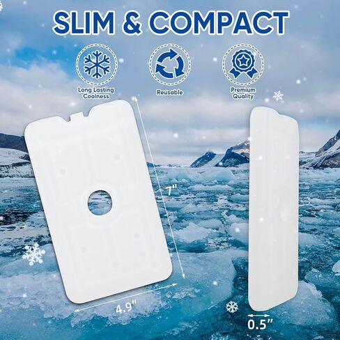 Ice Packs for Coolers Beach; Camping; Cooler Accessories Slim Long-Lasting Reusable Ice Pack for Lunch Boxes Keeping Food Drinks Cool in Saudi Arabia