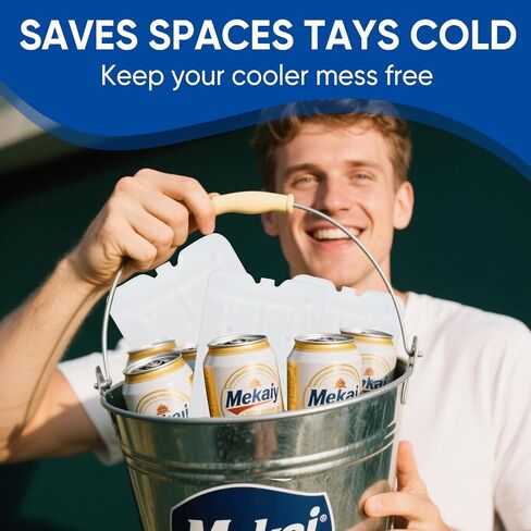 Ice Packs for Coolers Beach; Camping; Cooler Accessories Slim Long-Lasting Reusable Ice Pack for Lunch Boxes Keeping Food Drinks Cool in Saudi Arabia
