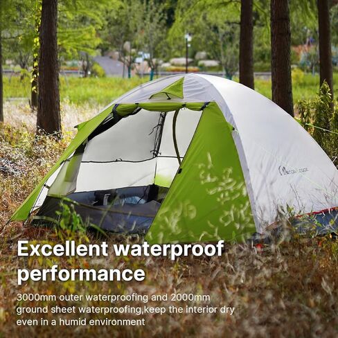 Moon Lence Professional Camping Tent 2 Person Tent Backpacking Tent, Water & Wind Proof Ultralight Equipment for Mountaineering Backpacking & Hiking, Porch Double Layer, Aluminum Alloy Pole in Kuwait