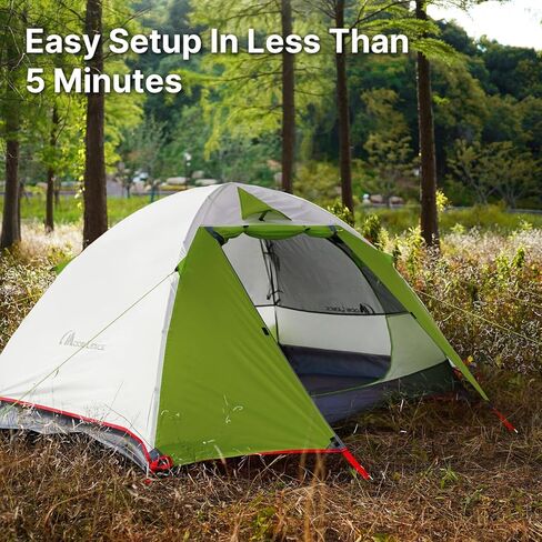 Moon Lence Professional Camping Tent 2 Person Tent Backpacking Tent, Water & Wind Proof Ultralight Equipment for Mountaineering Backpacking & Hiking, Porch Double Layer, Aluminum Alloy Pole in Kuwait