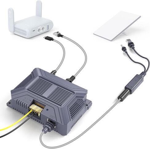 XLTTYWL Starlink Mini Poe Injector, 150W 2 in 1 GigE Passive & ESD Protection Star Link 12v Conversion Kit with StarLink DC&RJ45 Adapter Splitter DC 9-36V/150W for Starlink Mini Dishy in Saudi Arabia