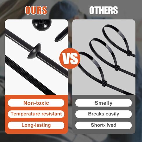 50pack Nylon Universal Cable Tie Buckle Automotive Zipper Clips Zippered Trim Clip Auto Parts Automotive Clips,Fastener for Car Daily Repair in Kuwait