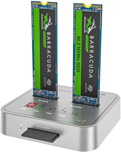MAIWO K3016CL M.2 SATA/NVMe Docking Station, 10Gbps USB-C SSD Duplicator with SD Express Slot, One-Key Offline Clone, Dual M.2 SSD Reader & Writer, System Disk Migration Tool in Saudi Arabia