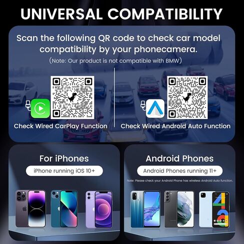 H-Air Wireless Carplay & Android Auto Adapter ، 2025 Upgrade ، Plug & Play USB Dongle ، تحويل CarPlay Auto السلك in Kuwait
