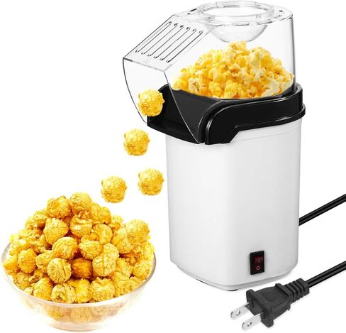 Ciieeo Electric Popcorn Small Air Party Popcorn Maker Compact Home Snack Maker Lid 110v for Kitchen Use, White Compact Design in Saudi Arabia