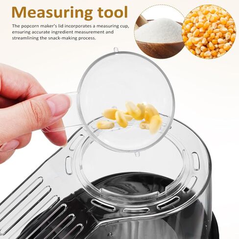 Ciieeo Electric Popcorn Small Air Party Popcorn Maker Compact Home Snack Maker Lid 110v for Kitchen Use, White Compact Design in Saudi Arabia