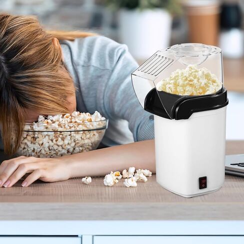 Ciieeo Electric Popcorn Small Air Party Popcorn Maker Compact Home Snack Maker Lid 110v for Kitchen Use, White Compact Design in Saudi Arabia