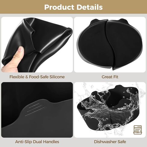 6 Quart 2-in-1 Silicone Prot Piners ، مقسم مقسم للطباخ البطيء القابل لإعادة الاستخدام ، For Crockpot ، شكل بيضاوي ، مقبض مضاد للانزلاق ، بطانة طبخ بطيئة آمنة غسالة الصحون لوجبة طبختين in Saudi Arabia