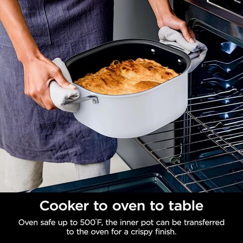 Ninja Foodi 6.5 Qt PossibleCooker ، وظائف 6 في 1 ، طباخ متعدد ، طباخ بطيء ، الفولاذ المقاوم للصدأ/الأبيض ، MC1100 (متجدد) in Kuwait