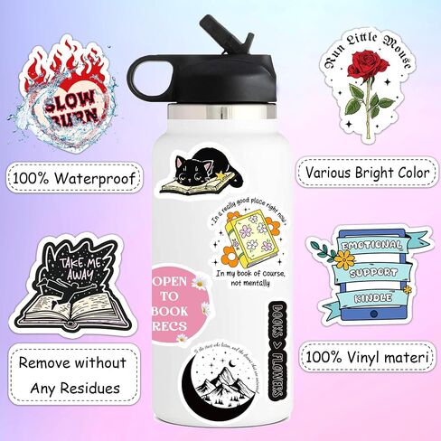 200pcs ملصقات الكتب المجسم لـ Kindle ، الملصق الكتب ، ملصقات قراءة لجهاز الكمبيوتر المحمول مجلة Scrapbook Supply Vinyl Scals القراء in Kuwait