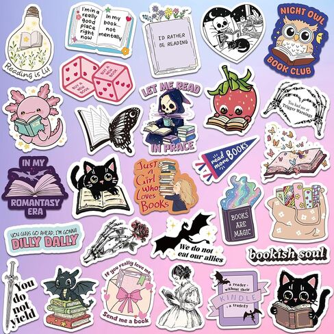 200pcs ملصقات الكتب المجسم لـ Kindle ، الملصق الكتب ، ملصقات قراءة لجهاز الكمبيوتر المحمول مجلة Scrapbook Supply Vinyl Scals القراء in Kuwait
