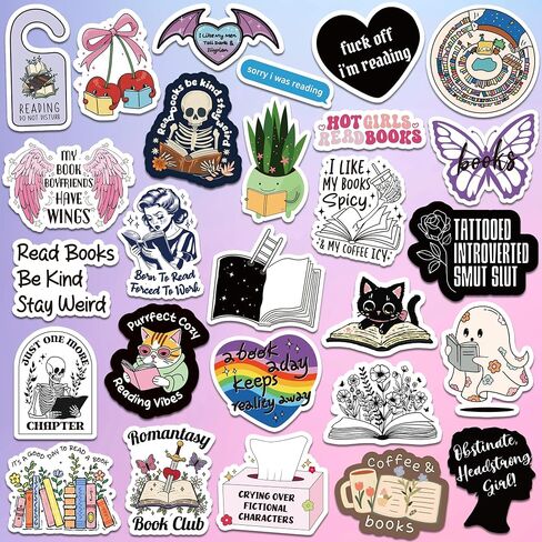 200pcs ملصقات الكتب المجسم لـ Kindle ، الملصق الكتب ، ملصقات قراءة لجهاز الكمبيوتر المحمول مجلة Scrapbook Supply Vinyl Scals القراء in Kuwait