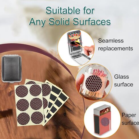 Metal Match Boxes with Stickers(20PCS Refill Pieces), Blank Waterproof Match Box(Sealed, Vintage, Reusable, Portable)-Household, Camping,Hiking, Emergency Kit, Gifts in Saudi Arabia