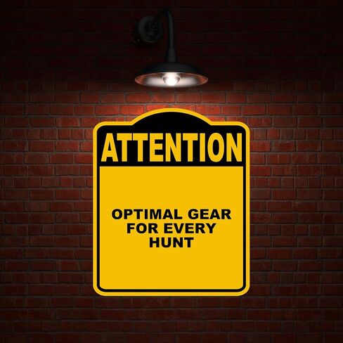 OPTIMAL GEAR FOR EVERY HUNT Attention Yellow Black Aluminum Composite Sign 20 x 24 inches in Saudi Arabia