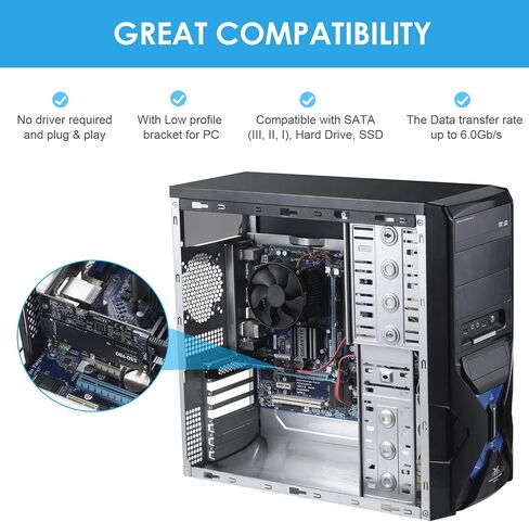Key-M to PCIe Adapter Card - M.2 NVMe SSD Converter - Compatible with Desktop PCs/Motherboards - (Supports 2280/2260/2242/2230 Sizes) in Saudi Arabia
